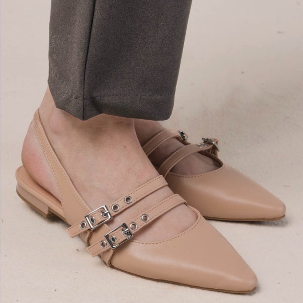 Bamboo Sling back flats